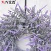Small Artificial Lavender Wreath Door Decoration Faux Floral Ring With Soft Foliage American Style Home Decor