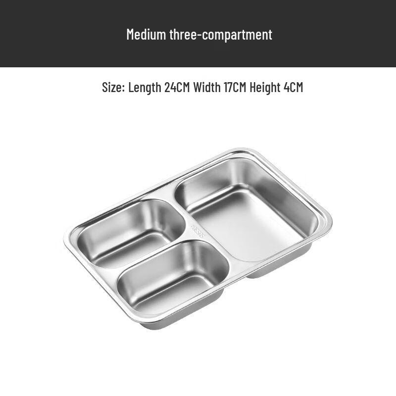 

Anmu 304 Stainless Steel Square Lunch Plate with Lid