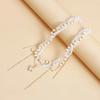Ins Multi-layer Imitation Pearls Multilayer Tassels Necklace Cool Cross Star Crystal Tassels Chokers Necklace Chain Jewelry