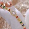 New Women's Watches  Luxury Elegant Ladies Wrist Watch Colorful Rhinestone Quartz Wristwatch Vintage Dress Gift Small Clock