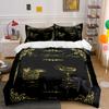 "Golden Cocktail Elegance Vibes" Bedding sets Duvet covers Pillowcases(1* Duvet Cover 2* Pillowcases without duvet insert)