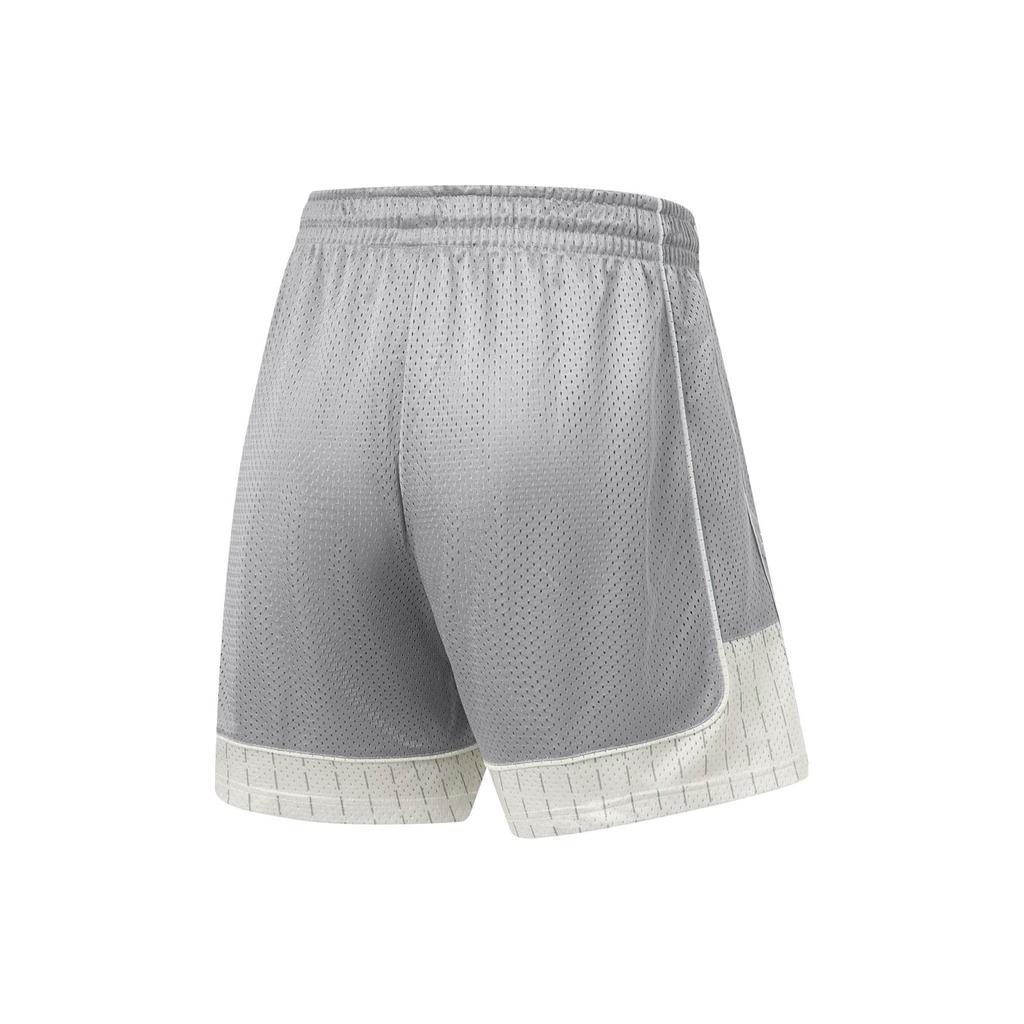 Li Ning X Mister Cartoon Badfive Series Letter Print Quick-Dry Breathable Basketball Shorts Men shorts Shark-Gray Antarctic-Gray AAPT047-7
