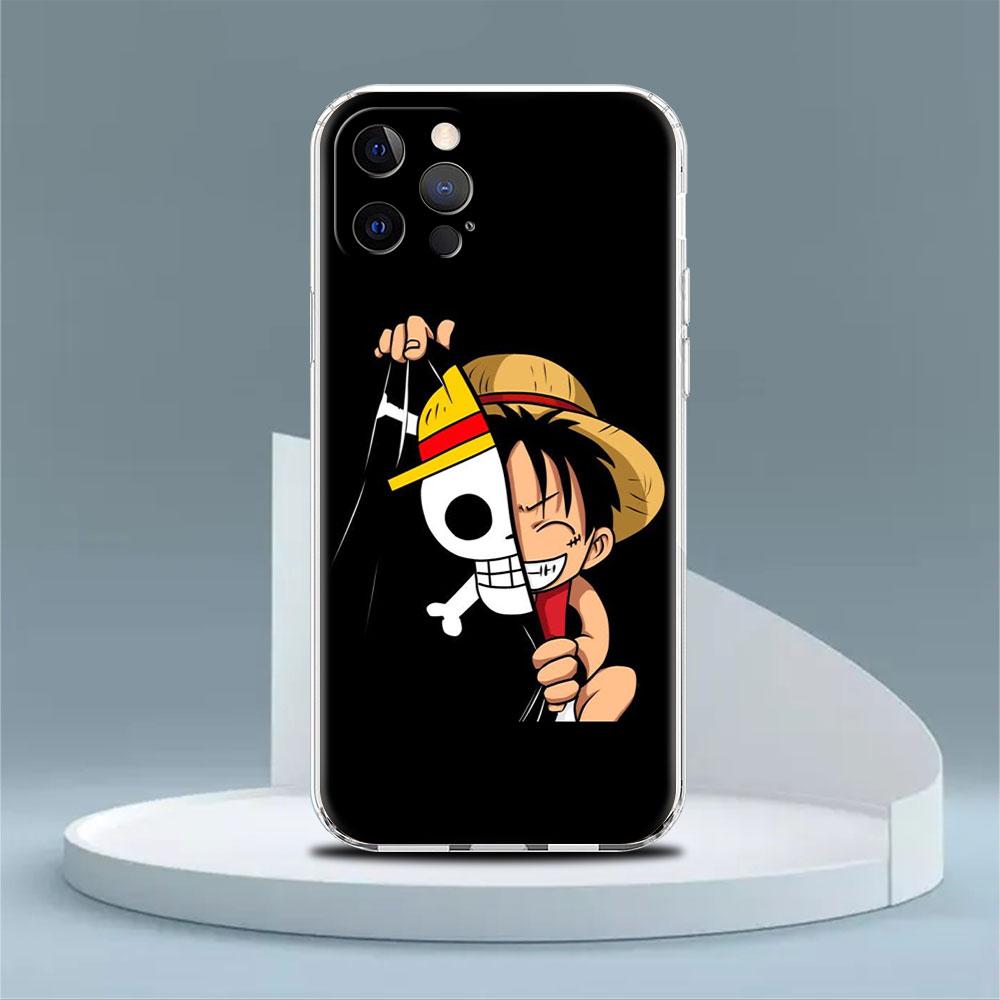 Clear Case For Apple iPhone 13 Pro 11 14 12  7 8 Plus SE 2022 XR X XS Max 6 6S Silicone Phone Cover Anime One- Piece