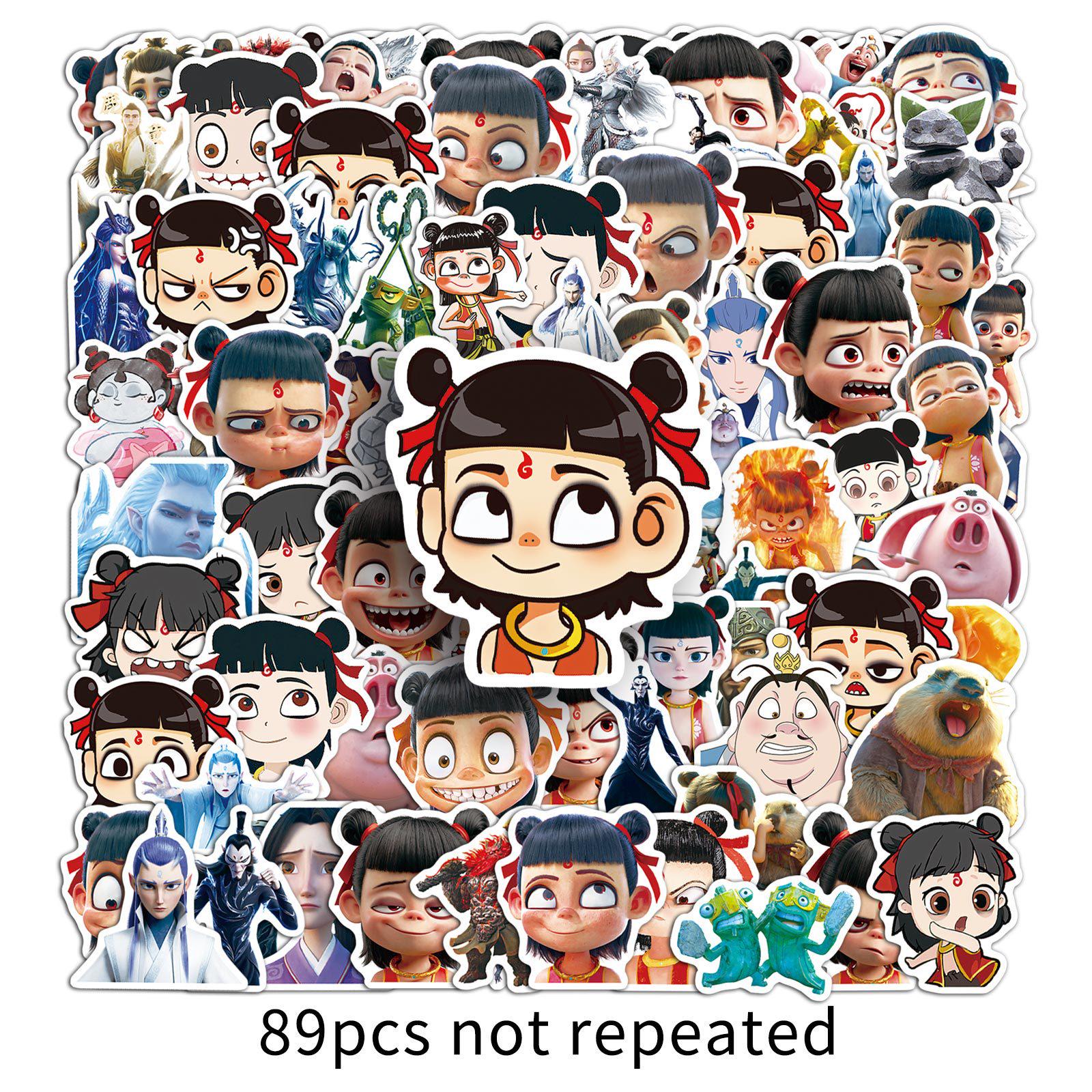89 Nezha Stickers: Mythical Figures for Car, Water Cup, Phone Case, DIY Journal, Computer