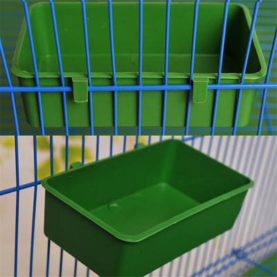 Bandeja de comida verde creativa multifunción, bañera para loros, jaula para animales, caja de ducha