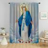 Set Of 2 Curtains Living Room Curtain Virgin Mary Home Interior Halloween Decoration Partition Shades With Mosquito Repellent Polyester Perfect For