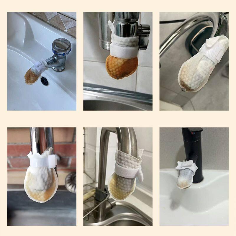 Water-Saving Universal Faucet Filter with Splash-Proof Cotton Bag and Secure Strap for Bathroom