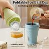 2-in-1 Silicone Folding Ice Hockey Cup Ice Making Drinking Cup 2-in-1 Multifunctional Portable Water Cup for Summer Outings