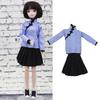 Blue Handmade Doll Accessories Unique Tops Dress For Dolls Costume Clothes For Doll Chinese Traditional Clothes for Barbie Dolls