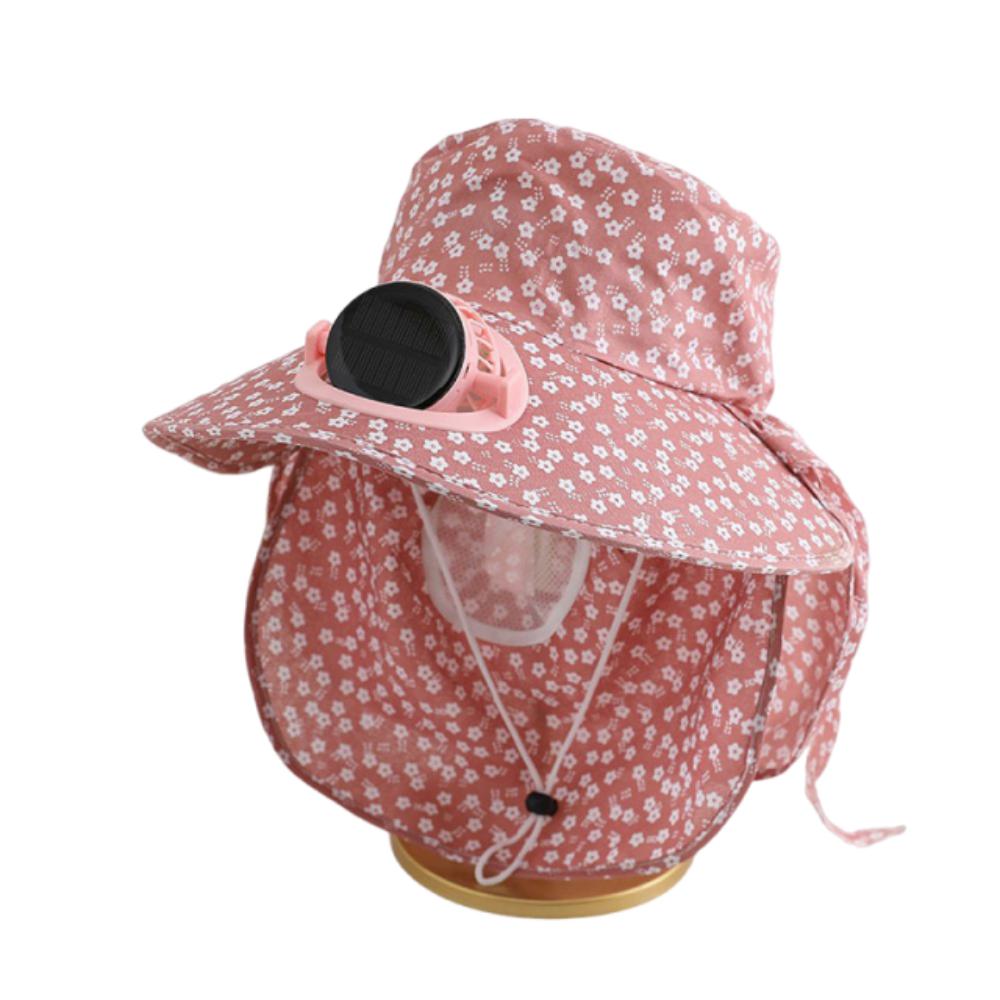 

Elastic Solar Fan Hat Breathable Cooling Sunshade Hat Summer Fan Visor Cap Beach красный/каштановый