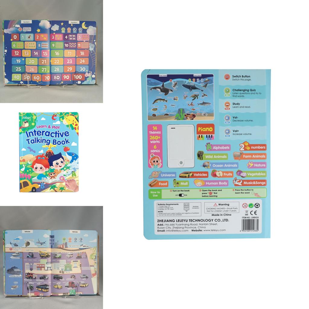 Baby English Learning Book With Sound For Infants Early Education Toy