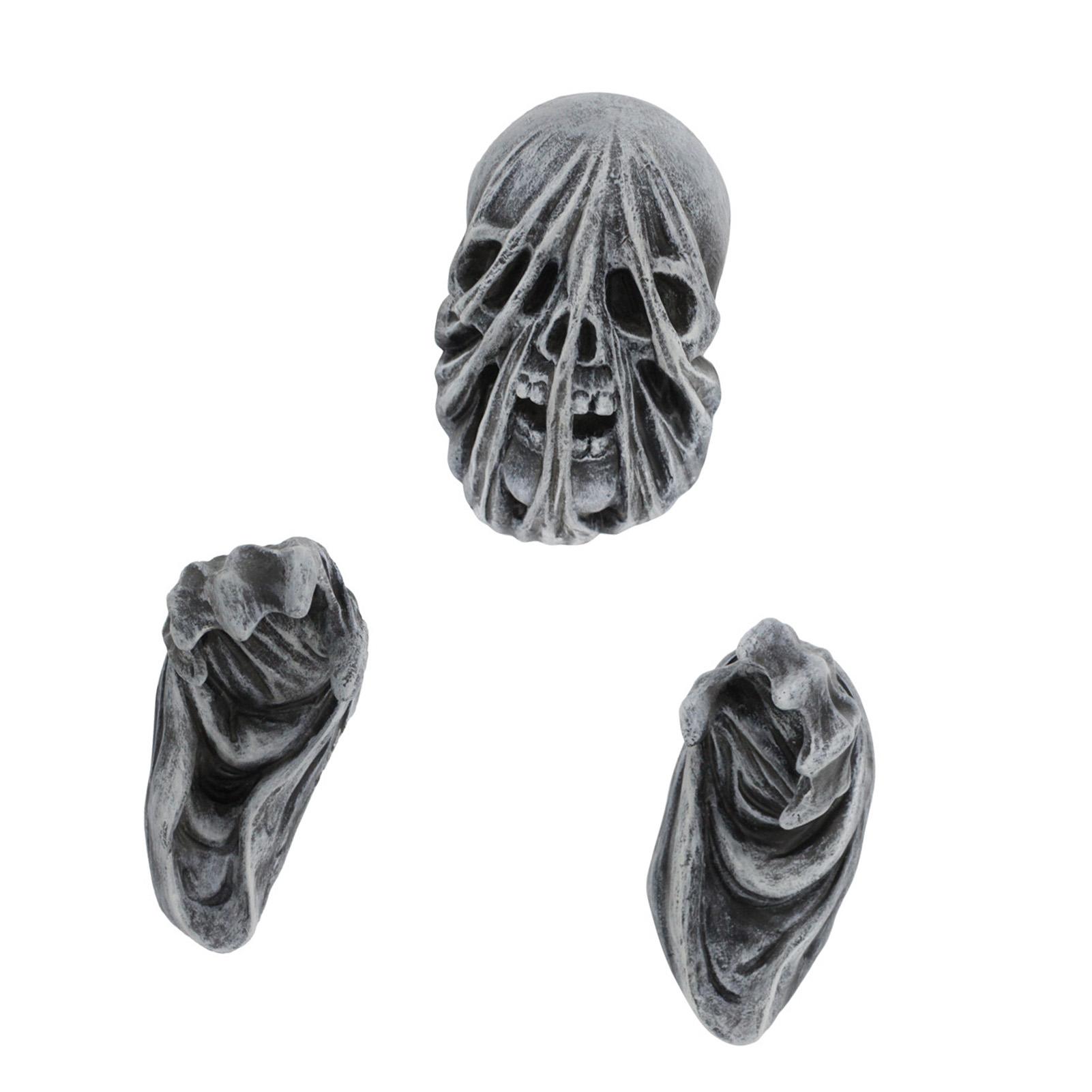 

Статуи ужаса Череп Призрак Рука Настенная Полимерная Скульптура Скелета для Вечеринки на Хэллоуин Декор Дома с Привидениями