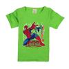 Summer New Childrens Tshirt Personalized Spider Man Printed Letter Half Sleeve Base Cotton Round Neck Parent Child Wear