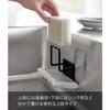 Yamazaki Tower Magnetic Sponge Holder, Double, Black, Approx. W6.5 X D6.3 X H11cm, Two-Tier, Easy To Clean, Product Number: 3281