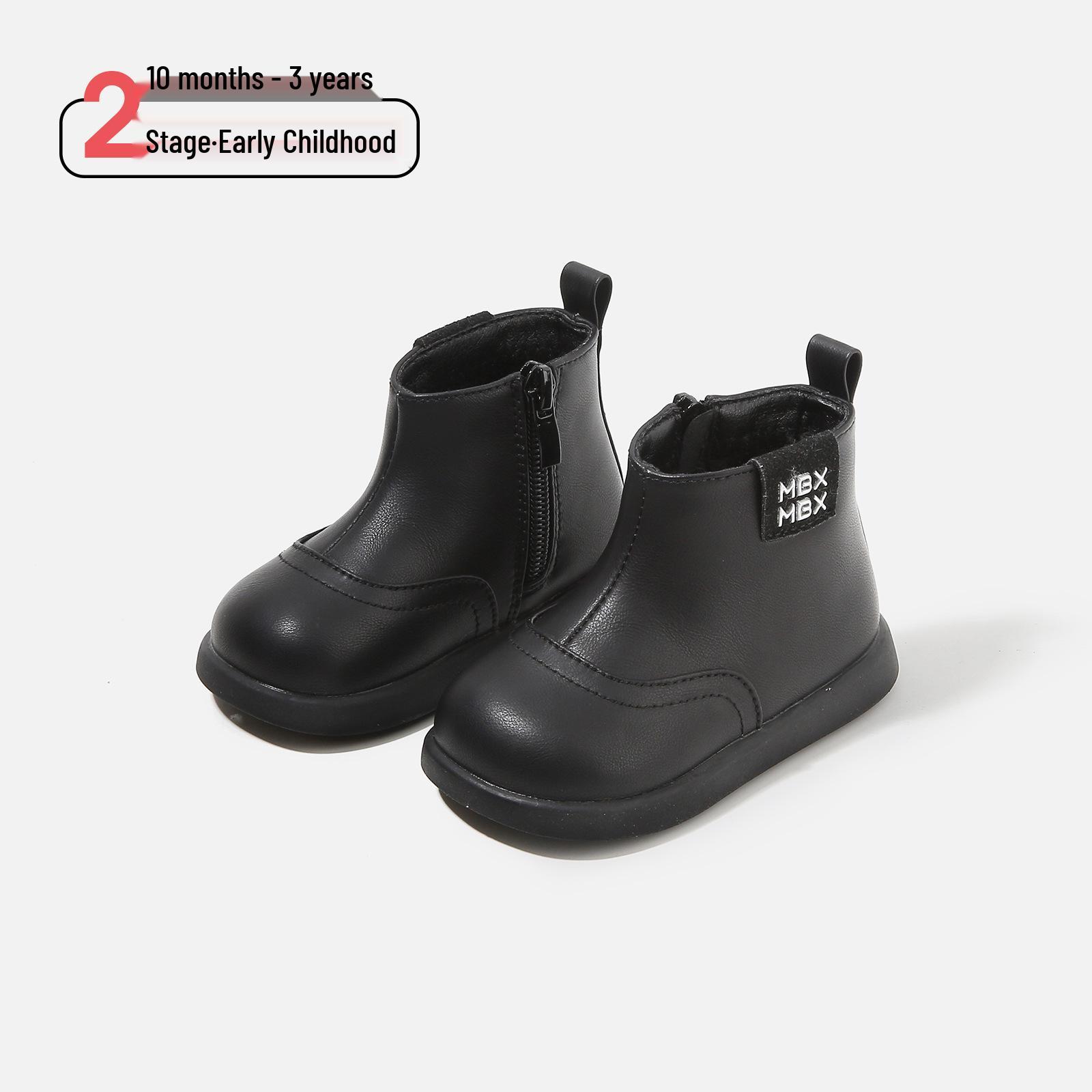 

2025 Autumn/Winter Kids Cotton Short Boots - Fashionable, Versatile, Plus Velvet Warm, Comfortable for Boys and Girls. Factory order price for 16-20 (120 pairs) чорний