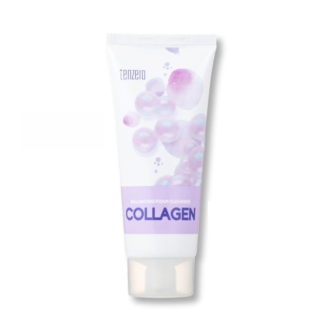 Tenzero Balancing Foam Cleanser Collagen | Firming, Elasticity Boost & Hydrating Daily Cleanser for All Skin Types | 100ml (Pack of 1)
