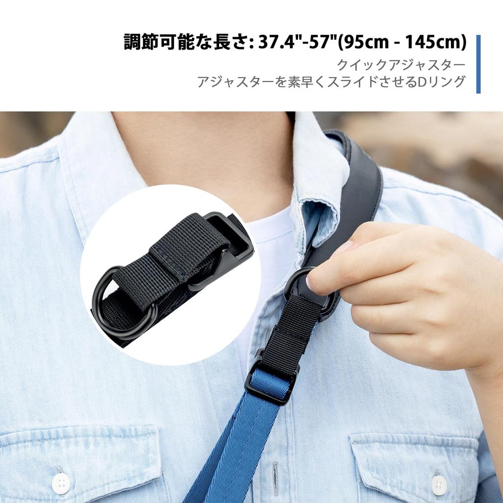 JJC Camera Neck Strap for Nikon COOLPIX Z50 Z6 Fuji Panasonic Lumix Leica Q3 RX1R A7III Mirrorless and Compact SLR Cameras Strap/Shoulder P1100, Z5II,