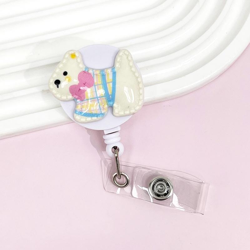 Cute Dog Design Medical Staff ID Badge Holder Retractable Name Tag ID Badge Reel Anti-loss Badge Holder Back To School Supplies