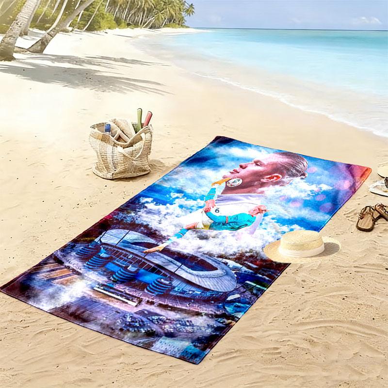 Erling Braut Haaland Print Beach Towel, Large Soft Quick Dry Towel for Beach Camping Swimming