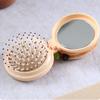 Lightweight Folding Makeup Mirror Small Size Air Cushion Massage Comb  Outdoor Use