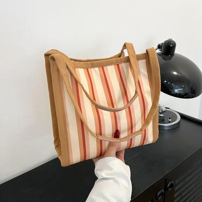 Große Kapazität Pendler Schulter-Tragetasche gestreifte Tasche Damen 2025 neue Sommer-Mode lässige Achseltasche