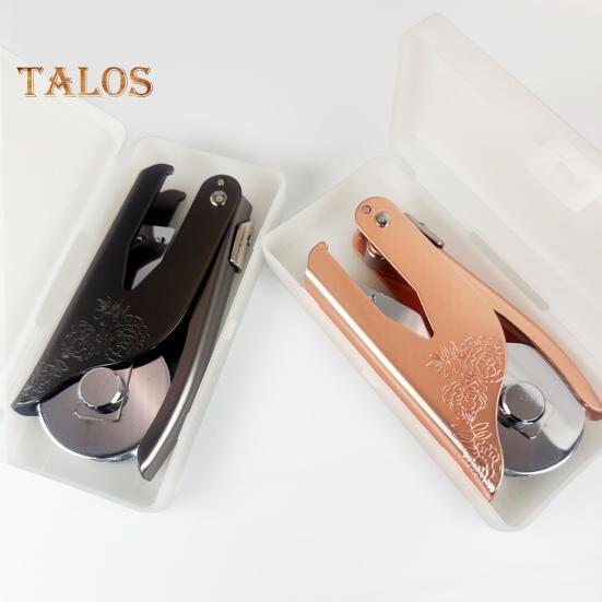 Buchpräger, handbetriebener Prägestempel, Edelstahl-Prägewerkzeug für Papier, Karton, Leder, Heimwerkerarbeiten