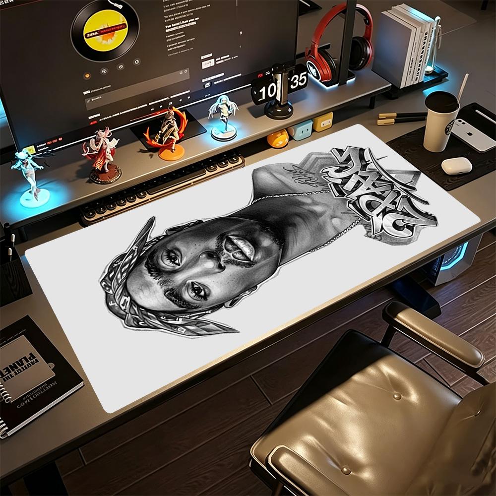 2pac Large Mouse Pad Keyboard Pad Study Desk Mat Non-Slip Rubber Bottom Office Desk Accessory