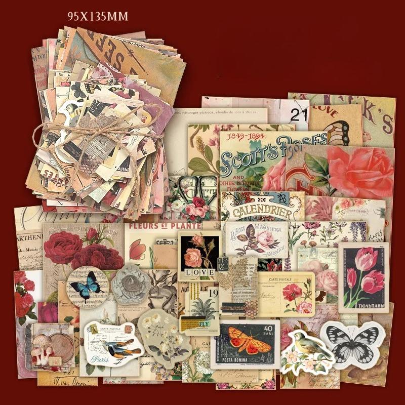 Creative Scrapbook Vintage Materials Paper Combo Kit DIY Junk Journal Collage Photo Album Retro Art