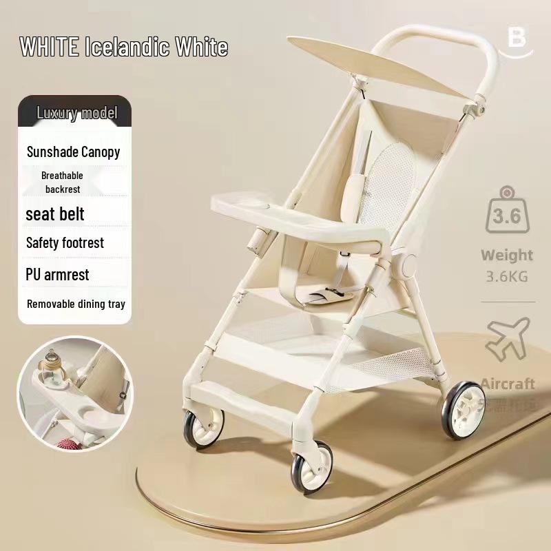 Compact Foldable Baby Stroller: Lightweight and Travel-Friendly, Carry-On Compatible