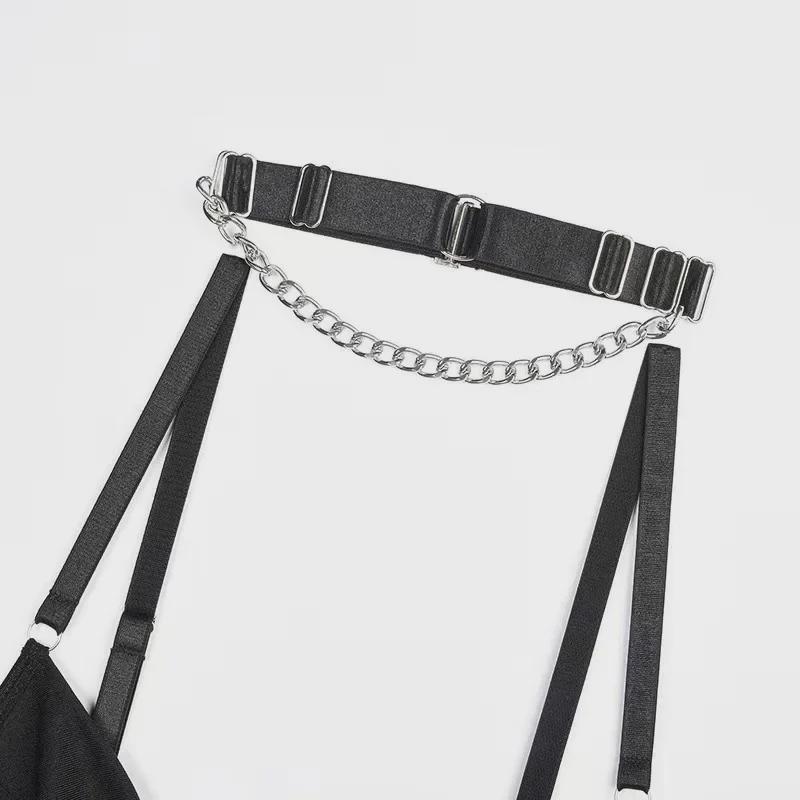 2023 Sexy Mesh Strap Lingerie Set: European & American Style, Women's Three-Piece Shapewear