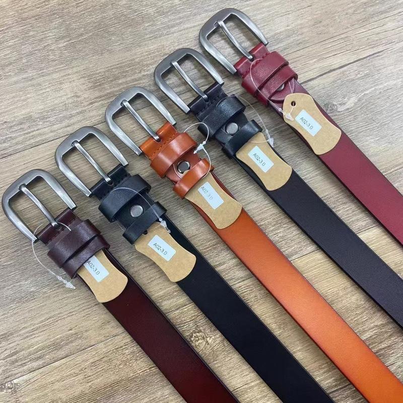 Belt Women'S Retro Niche Cowhide Leather Belt With Jeans Belt