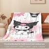 1pc Kuromi Plush Home Decor Blanket - Seasonal universal cozy washable gift for all ages, perfect for all families, multiple sizes available