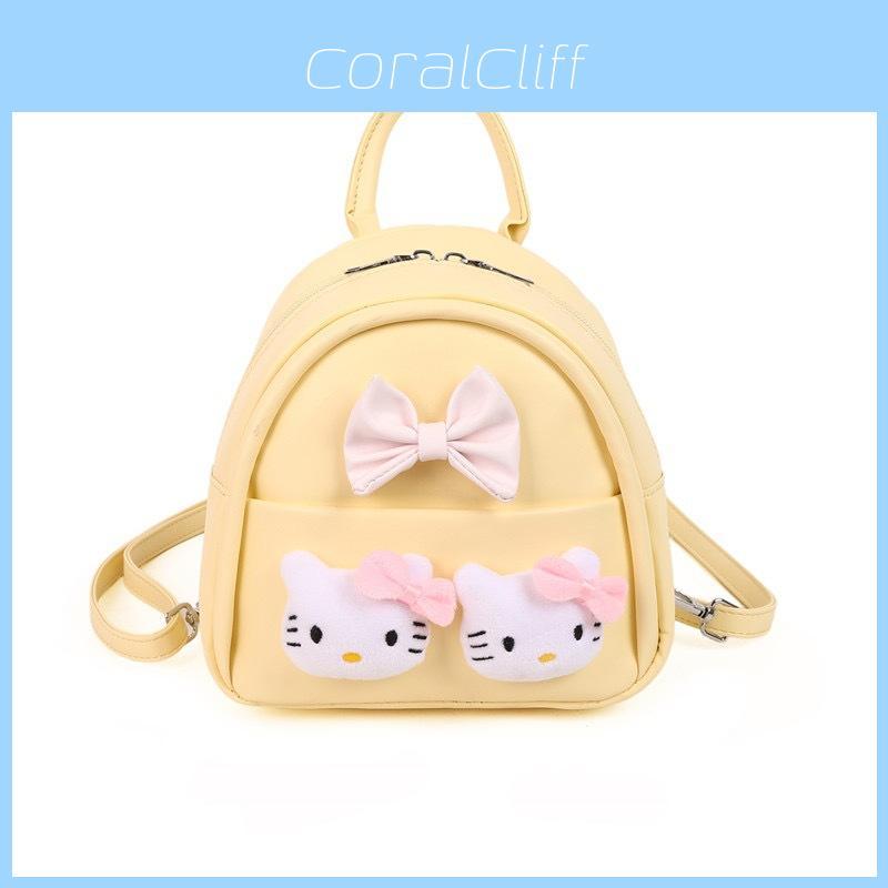Sweet Doll And Bow Lace Decoration Student Mini Backpack For Daily Use
