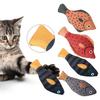 Katze Quietschspielzeug Weiche realistische Simulation Fisch Haustier Kauen Molar Interaktives Spielzeug Bissfestes Plüschkätzchen Quietschspielzeug für Haustier