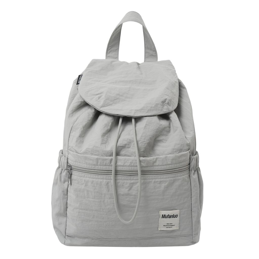 Schoolbag Fashion Travel Backpack Women's Storage Drawstring Bag Niche School Bag Lightweight College Student Class Backpack Commuter School Bag