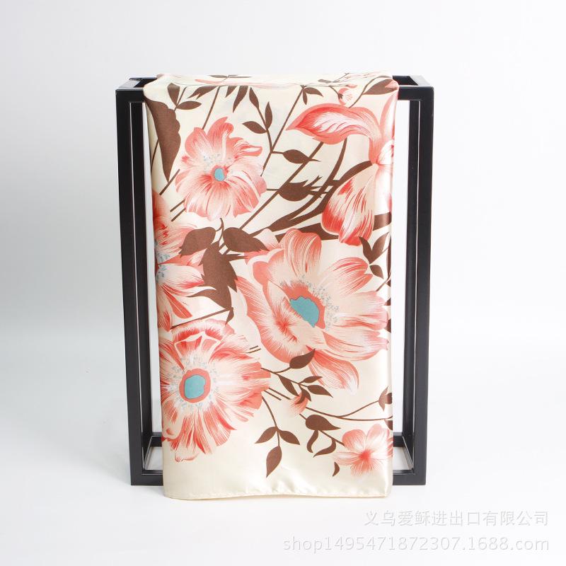 

Высококачественные роскошные шелковые шарфы, повязка на голову, шарфы, шейный шарф для женщин, шелковый шарф с цепочкой, женская декоративная шаль 90*90cm