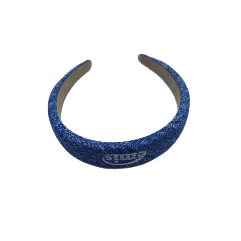 Prémiová korejská džínová čelenka pro ženy - Luxusní podzimní/zimní design, Perfektní pro každodenní nošení a mytí obličeje.