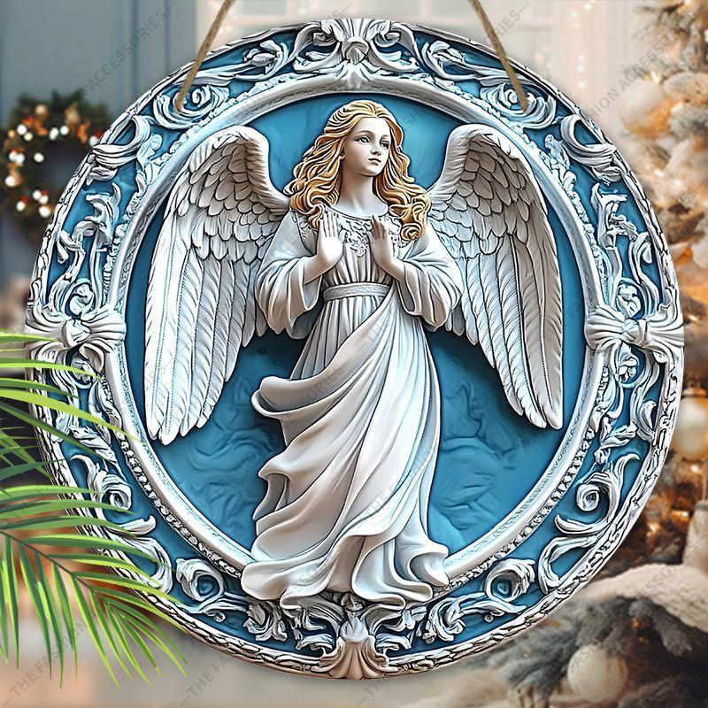 The Pattern Is an Angel Pendant, Decoration of Home Walls or Doors, 2d Flat Wooden, Christmas Decoration, Gifts for Friends and Family