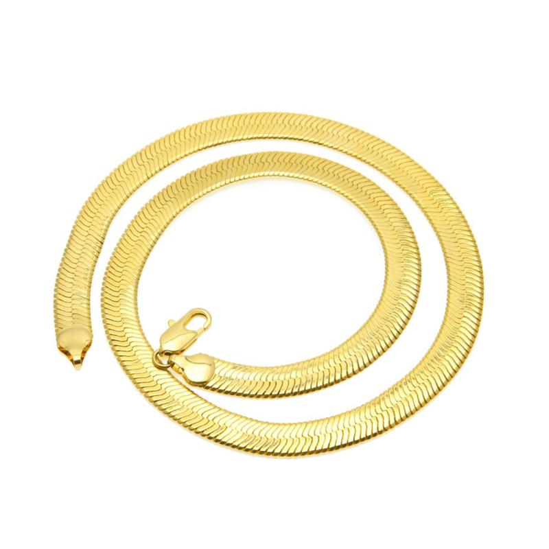 

Brand Necklace Long/Choker Wholesale 10MM Vintage Casual Gold Color Hip Hop Chain for Men Jewelry Maxi Necklace 45CM