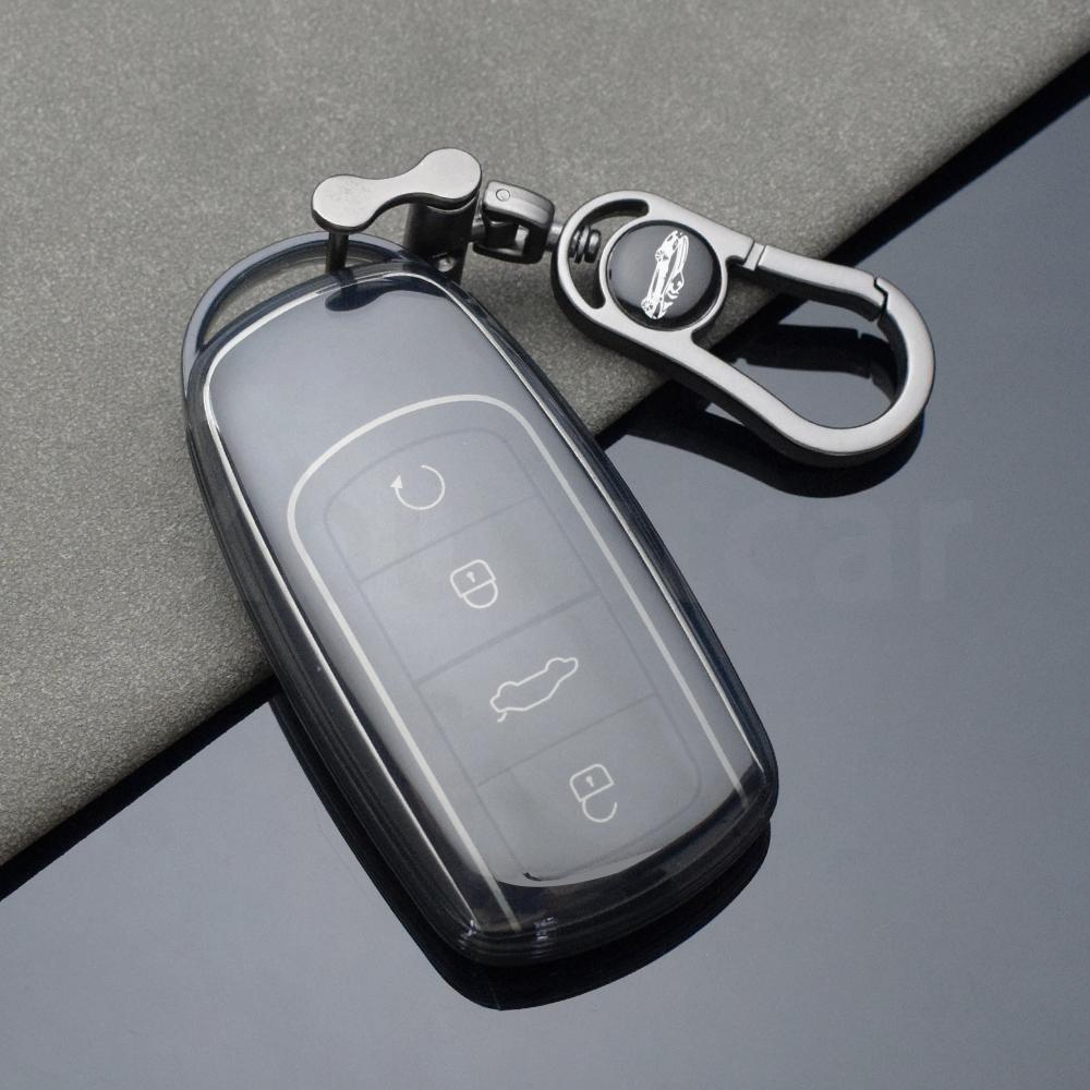 Transparent Tpu Car Smart Key Case Cover Shell Bag Protector For Chery Tiggo 8 Pro Tiggo 8Plus New 5 Plus 7Pro Accessories