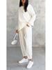 2024 Women's Casual Loose Long Sleeve Sweatshirt and Harem Pants Set for Autumn and Winter