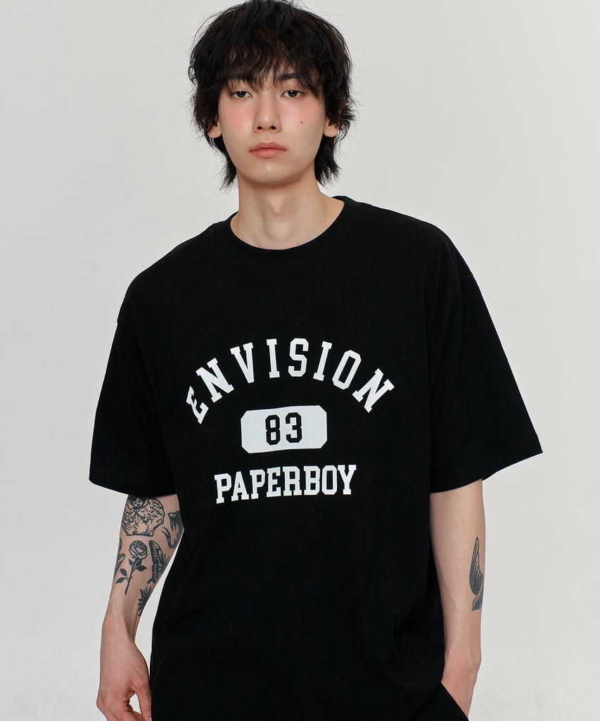 PAPERBOY Envision Short Sleeve T-Shirt - White Melange