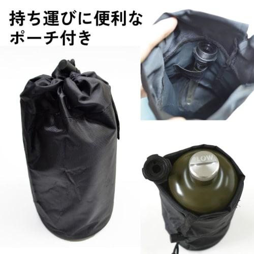 PLOW PH-GT1 1L Steel Gasoline Can, Fire Service Law Compliant, with Filling Nozzle, Green/Army Green