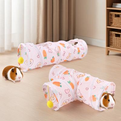 Karotte Hamster Tunnel Faltbarer Spaß Spielzeug Tunnel für Frettchen Hamster