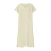 Fashion Women's Solid Color V-neck Long Dress Loose