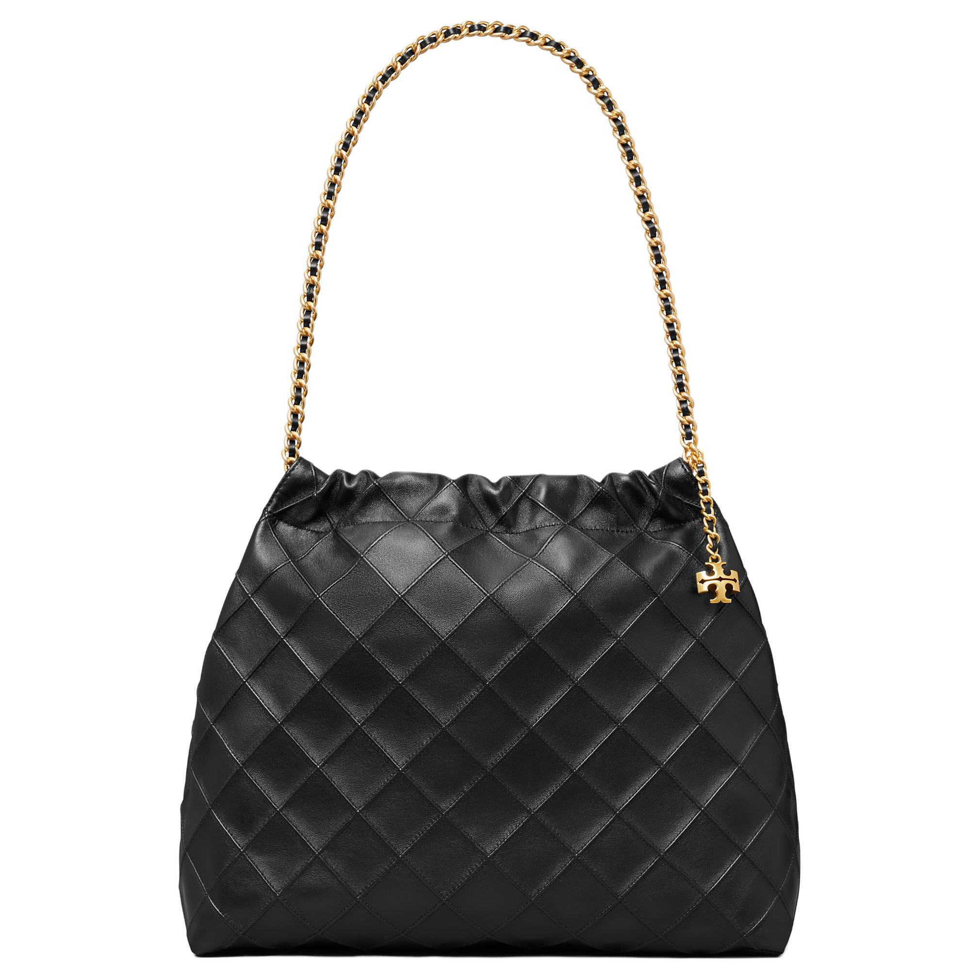 

Tory Burch Fleming Сумка-тоут на плече зі шкіри ягняти із застібкою-магнітом та логотипом Жіноча тоут Чорна 162450-001 Basic Set (Bag+Dust Bag)