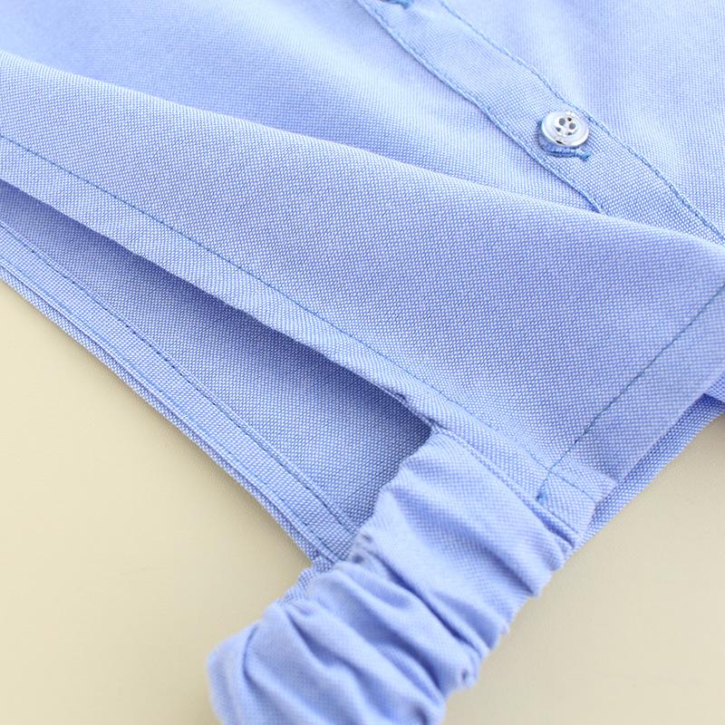 XXL Blue Shirt Removable Half Shirt Detachable Collar for Women and Mens Formal Suits Solid Color Sweater False Collars