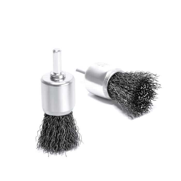 S&amp;r jeu 5 brosses métalliques pour bois en métal en acier