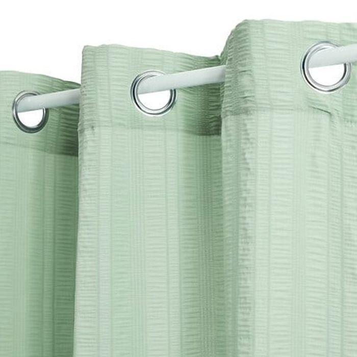 Set of 2 "Noa" Sheers with Pleated Stripe Pattern Dimming 140 X 240 Cm Atmosphera