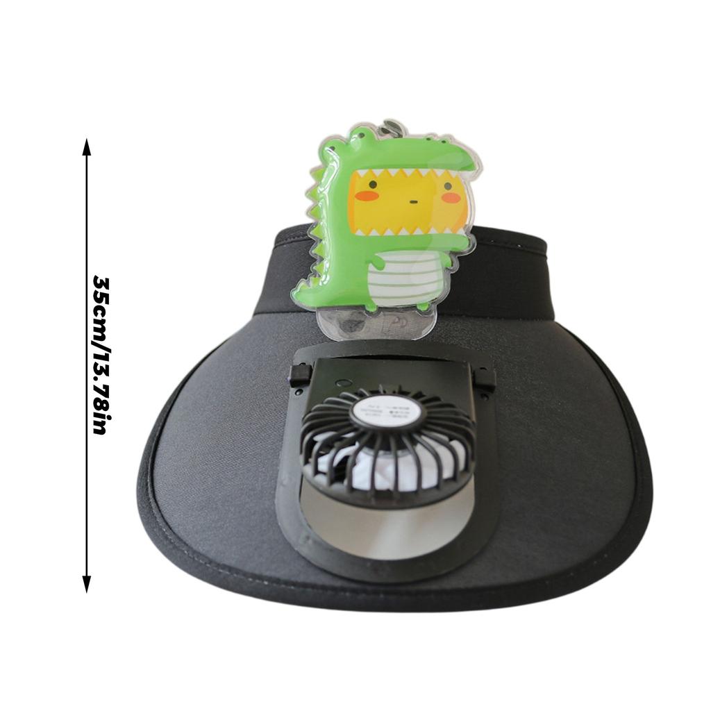 Outdoor Sun Visor Hats With Fan Cute Kids Visor Sun Caps Breathable Cooling Headwear Large Area Protection Personal Cool Devices